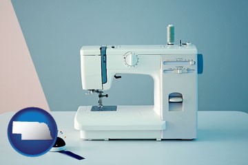 sewing machine - with Nebraska icon